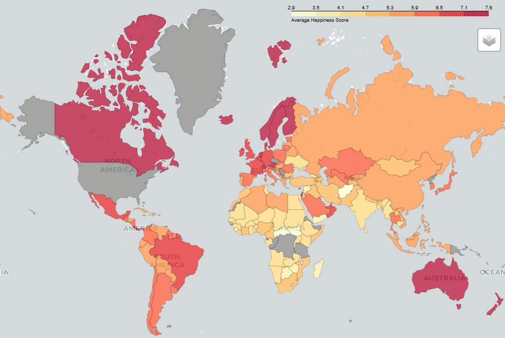 Global Happiness Distribution